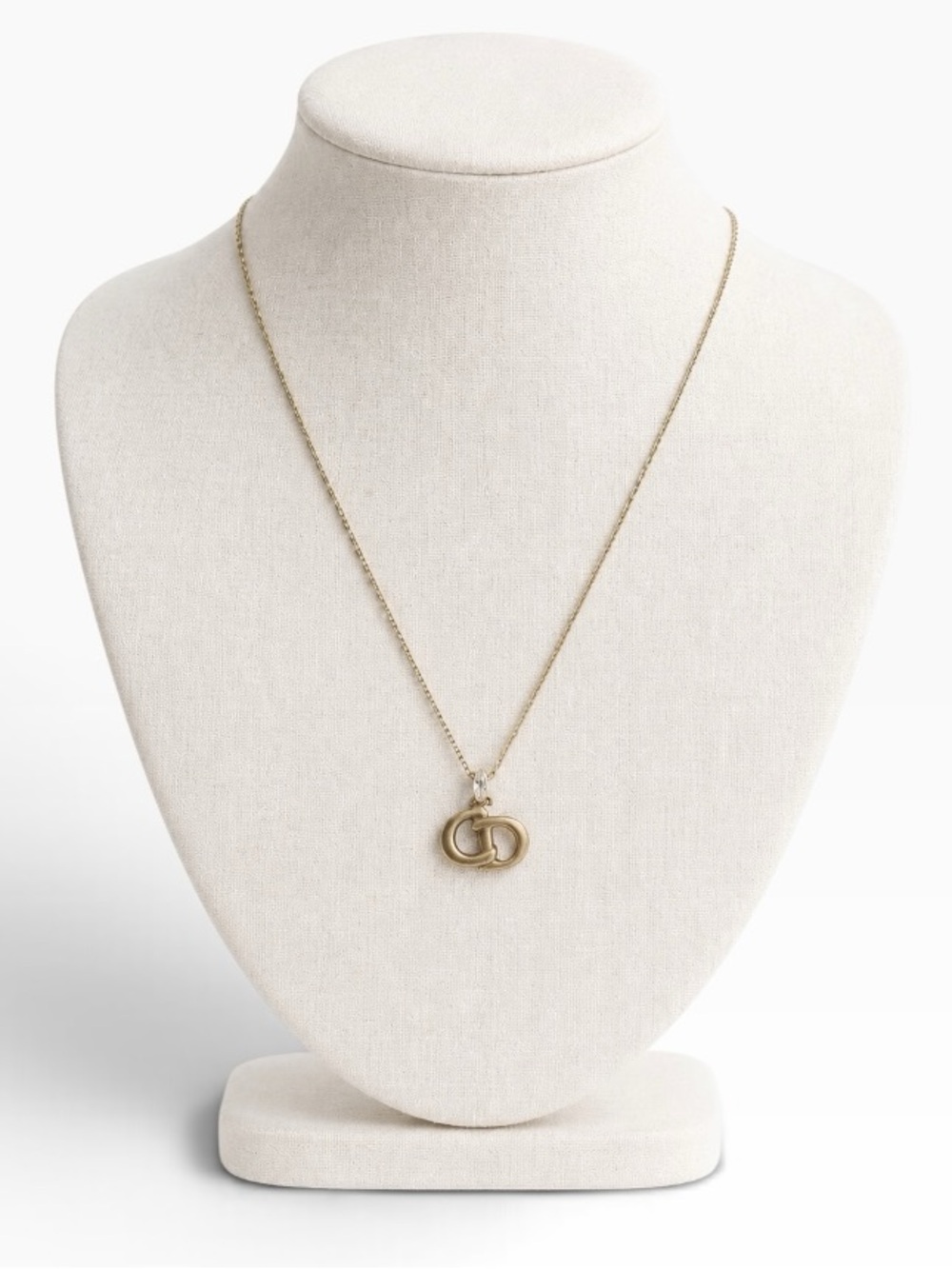 Dior Vintage Crystal Logo Necklace - Picture 2 of 5